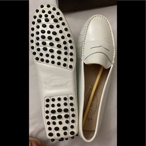 Todd Loafers white, never been worn bought from Milan. Size is 36.
